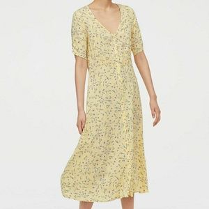 Yellow midi dress